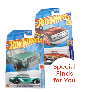 Diecast Car exclusive such as Hot Wheels Treasure Hunt and walmart exclusives