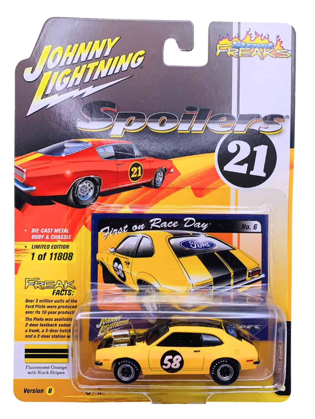 Johnny Lightning Spoilers Ford Pinto Yellow