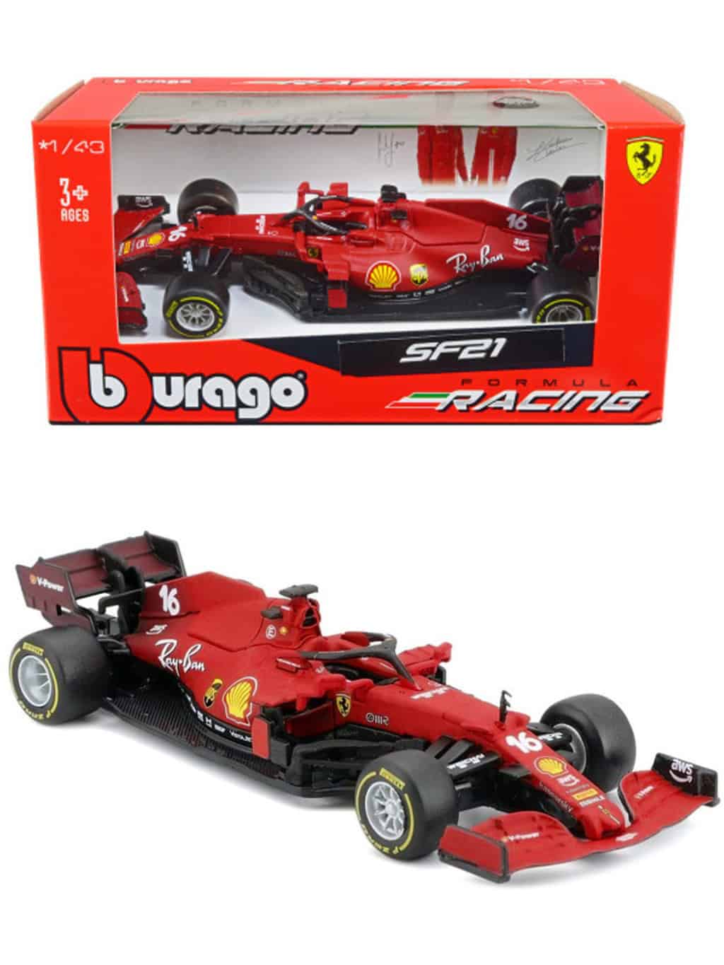 Bburago Sean LeClerc 2021 Ferrari SF21